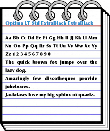 Optima LT Std ExtraBlack Font