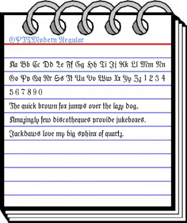 OPTIModern Regular Font