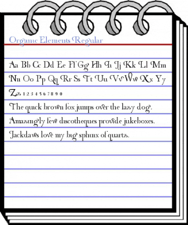 Organic Elements Regular Font