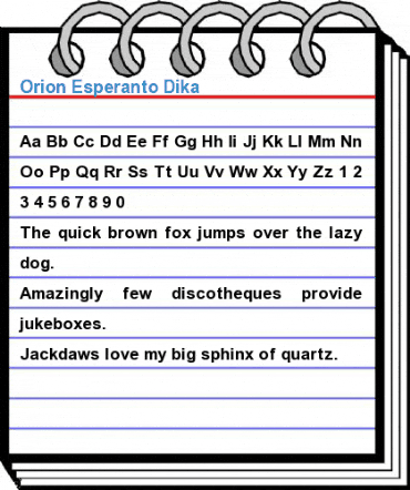 Orion Esperanto Font