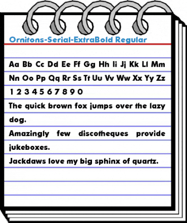Ornitons-Serial-ExtraBold Regular Font