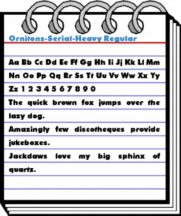 Ornitons-Serial-Heavy Regular Font