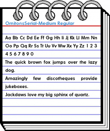 OrnitonsSerial-Medium Font