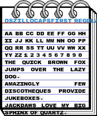 OszilloCapsFirst Regular Font