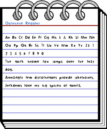 Outahere Regular Font
