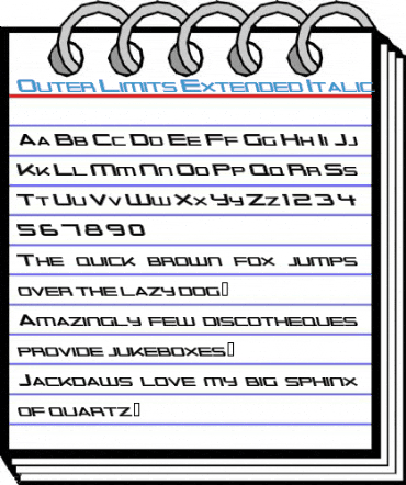 Outer Limits Extended Italic Font