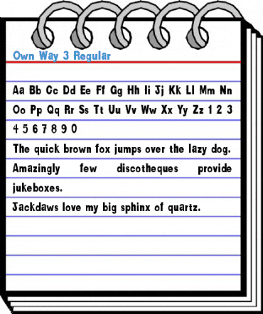Own Way 3 Regular Font