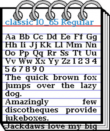 classic 10_65 Regular Font