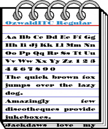 OzwaldITC Regular Font