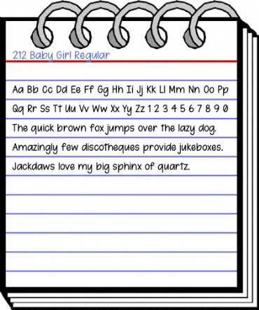212 Baby Girl Regular Font