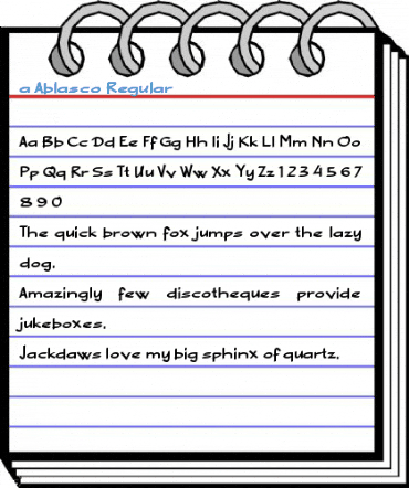 a Ablasco Regular Font