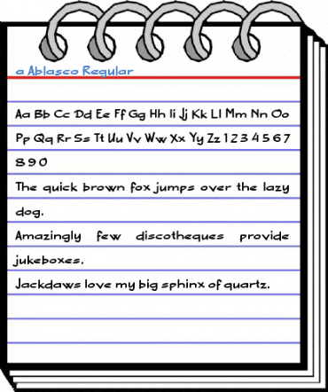 a Ablasco Regular Font