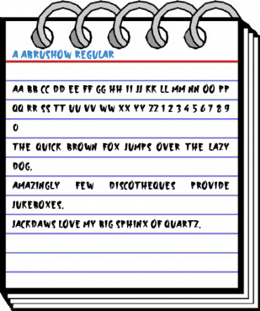 a Abrushow Regular Font