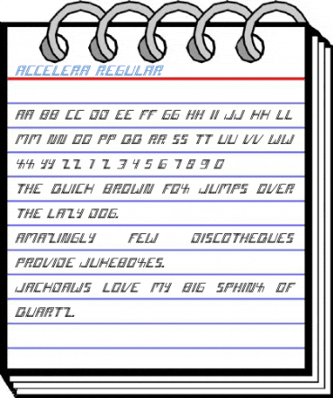Accelera Regular Font