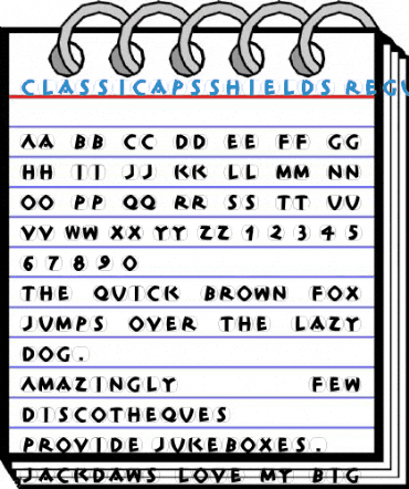 ClassiCapsShields Regular Font