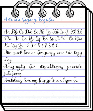 Adinda Sayang Regular Font