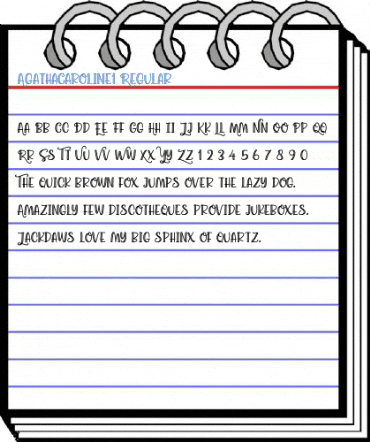 AgathaCaroline1 Regular Font