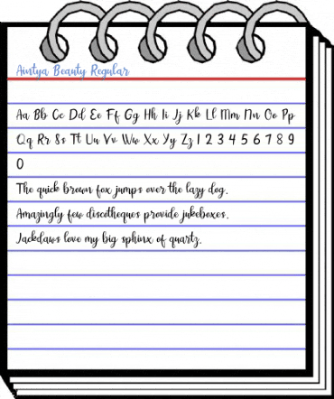 Aintya Beauty Regular Font