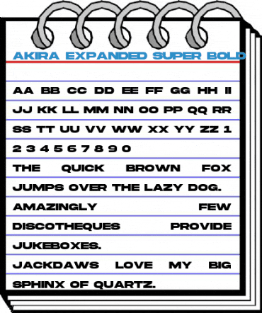 Akira Expanded Super Bold Font