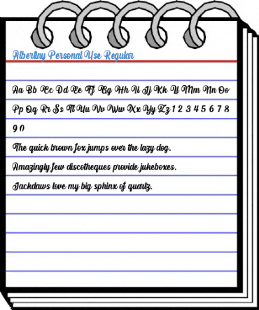 Albertiny Personal Use Regular Font
