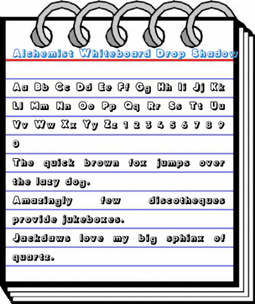 Alchemist Whiteboard Drop Shadow Font