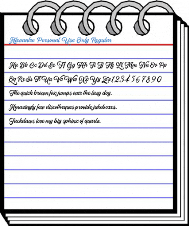 Alevantre Personal Use Only Regular Font