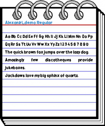 Alexaniri_demo Regular Font