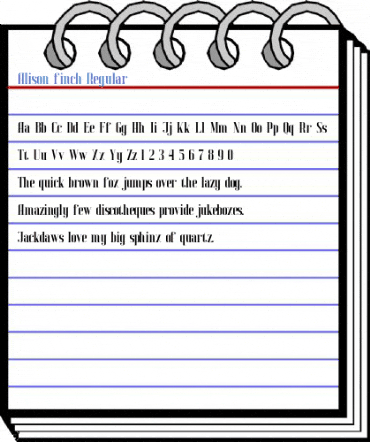 Alison finch Regular Font