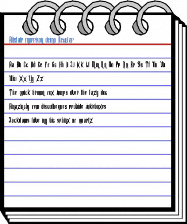 Alistair morrison demo Regular Font
