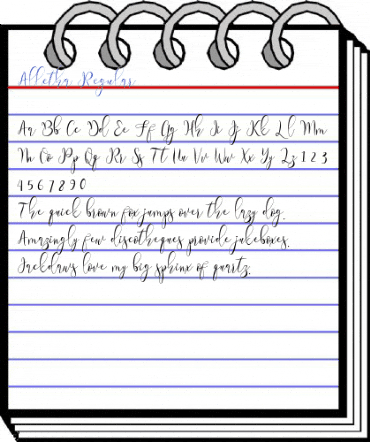 Alletha Regular Font