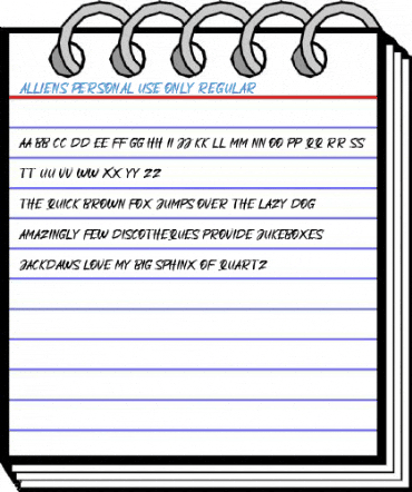 Alliens Personal Use Only Regular Font