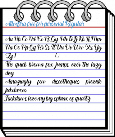 Alloefira free for personal Regular Font