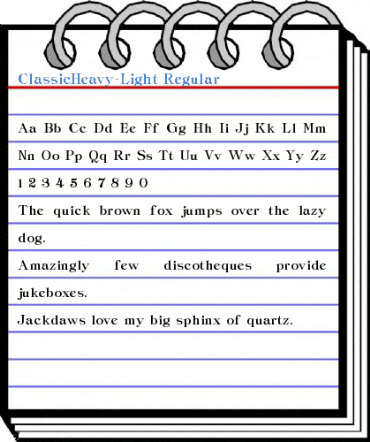 ClassicHeavy-Light Regular Font