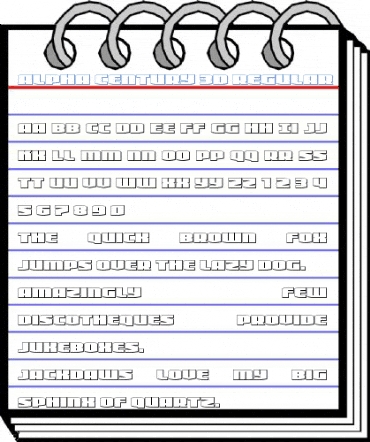 Alpha Century 3D Regular Font