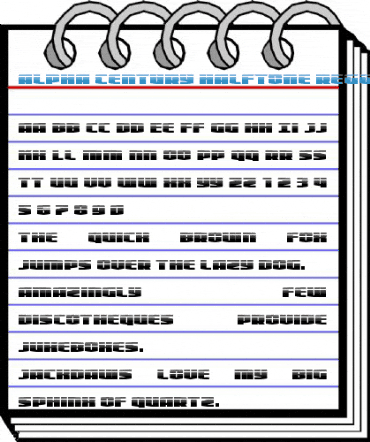 Alpha Century Halftone Regular Font