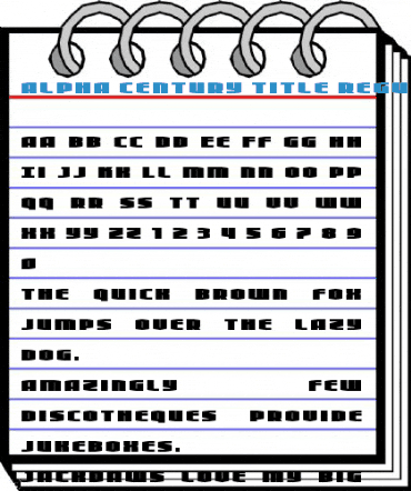 Alpha Century Title Regular Font