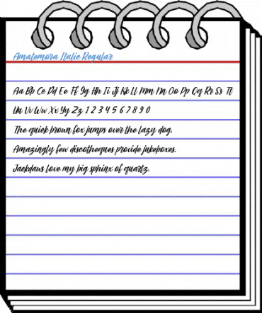 Amatemora Italic Regular Font