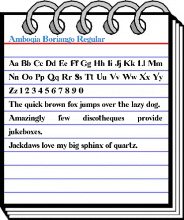 Amboqia Boriango Regular Font