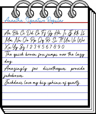 Anantha Signature Regular Font