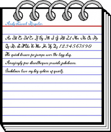 Andy Tusvah Regular Font