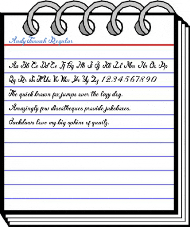 Andy Tusvah Regular Font