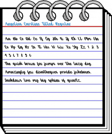 Angelica Caroline Tilted Regular Font