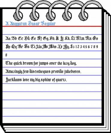 A Anggaran Dasar Regular Font