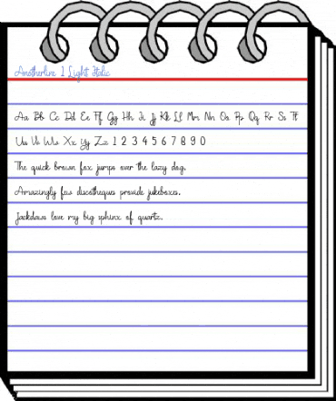 Anotherline_1 Light Italic Font