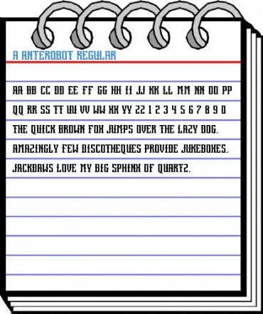a Anterobot Regular Font
