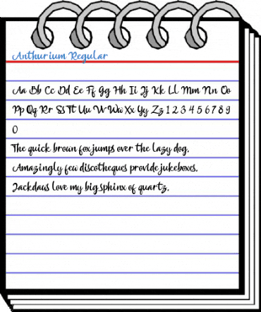 Anthurium Regular Font
