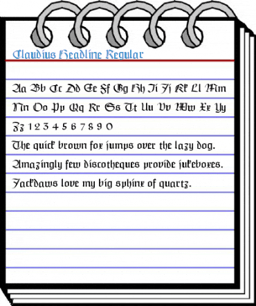 Claudius Headline Regular Font
