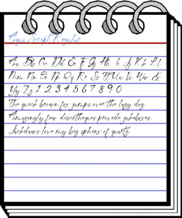 Aqua Script Regular Font
