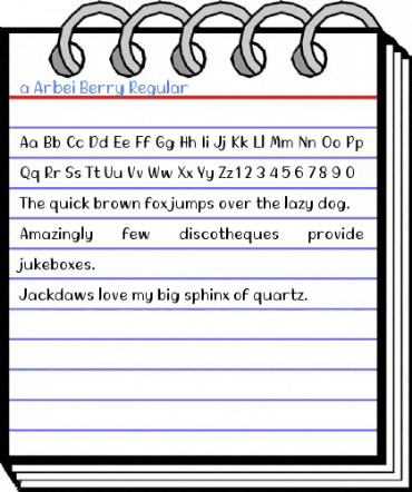 a Arbei Berry Regular Font