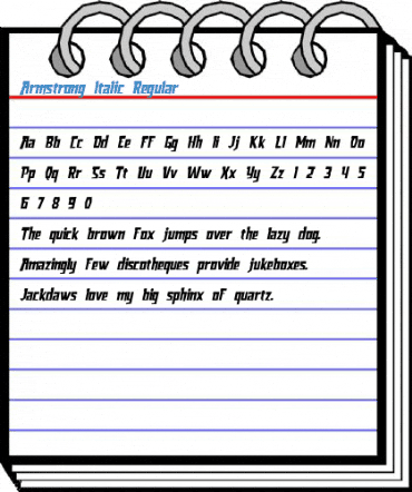 Armstrong Italic Regular Font